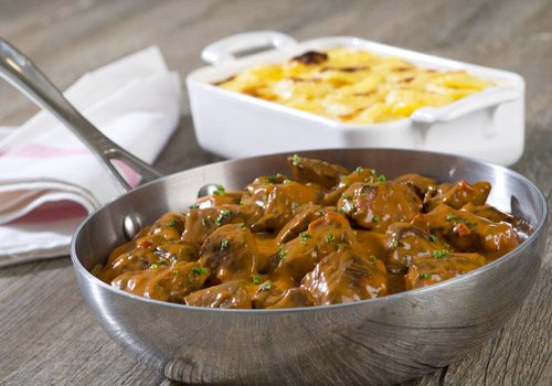 Recette : Bœuf Strogonoff et son gratin dauphinois - EpiSaveurs