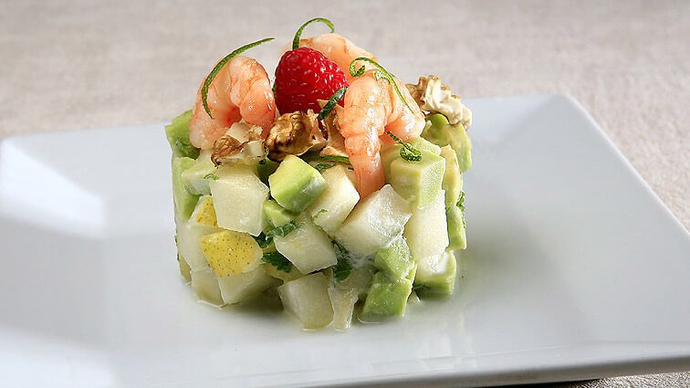 Recette : Tartare poire avocat aux crevettes - TerreAzur