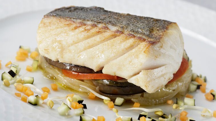 Recette : Pavé de lieu noir et tian de légumes du soleil - TerreAzur