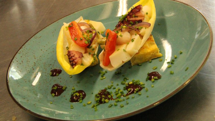 Recette : Céphalopodes sur feuille d'endive - TerreAzur