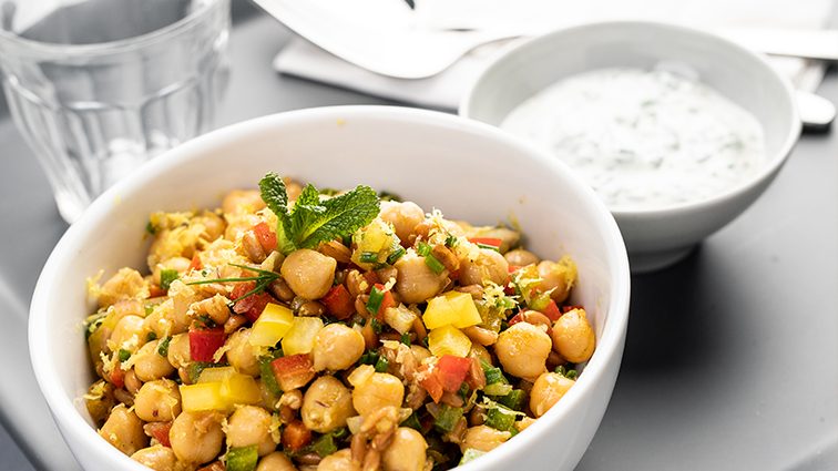 Recette : Bowls de pois chiches, petit épeautre et légumes - TerreAzur