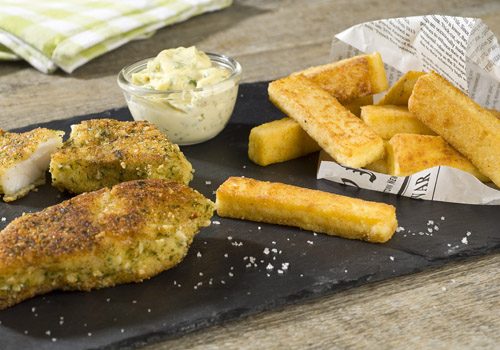 Recette : Dos de merlu croute de citron confit, finger de polenta - EpiSaveurs