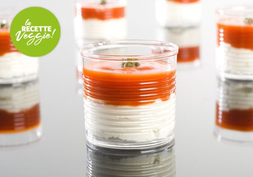 Recette : Verrines tomate et crème de mozzarella - EpiSaveurs