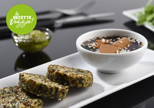 Recette : Galette de céréales, pesto de roquette et tofu - EpiSaveurs