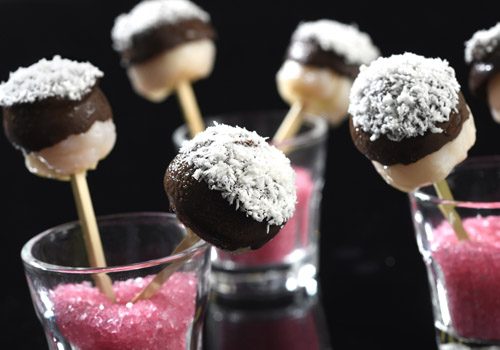 Recette : Sucette givrée litchi chocolat noix de coco - EpiSaveurs