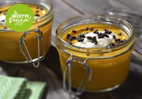 Recette : Crème de potiron, nuage de coco et riz vénéré soufflé - EpiSaveurs