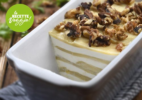 Recette : Pressé d'artichaut et Saint-Maure accompagné d'une vinaigrette à l'huile de noix - EpiSaveurs