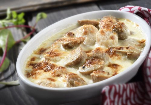 Recette : Quenelles de volailles gratinées et champignons - EpiSaveurs