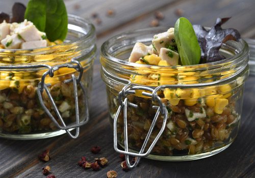 Recette : Salade de maïs et d’épeautre, poulet au citron - EpiSaveurs