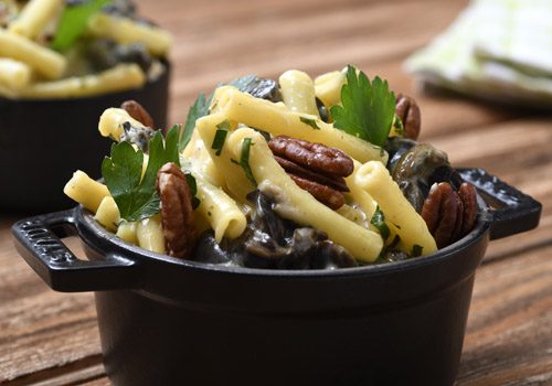 Recette : Macaronis aux escargots et aux noix - EpiSaveurs