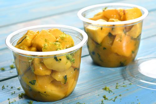 Recette : Dés de mangues façon Virgin Mojito - EpiSaveurs