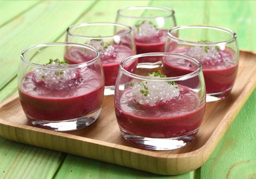Recette : Velouté de betterave rouge et perle du japon - EpiSaveurs