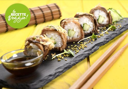 Recette : Maki d’aubergine riz et feta - EpiSaveurs