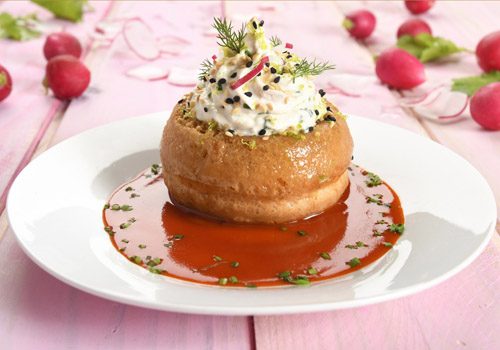 Recette : Baba salé à la crème de thon yuzu et coriandre - EpiSaveurs