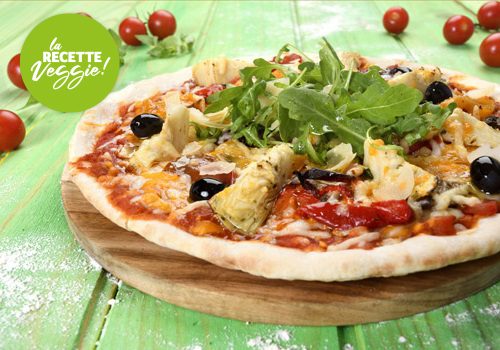 Recette : Pizza aux légumes confits, roquette et parmesan - EpiSaveurs