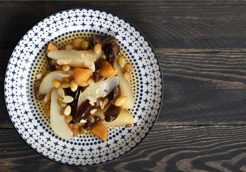 Recette : Salade de poire et fruits secs - EpiSaveurs