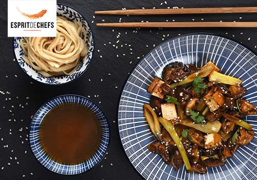 Recette : Petit bouillon de shiitakés et tofu mariné - EpiSaveurs