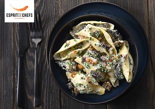 Recette : Conchiglioni, sauce aux Morilles et aux noix - EpiSaveurs