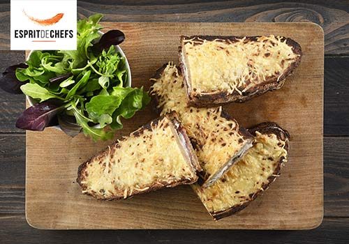 Recette : Croque-monsieur au canard fumé, cèpes et bleu d'Auvergne - EpiSaveurs