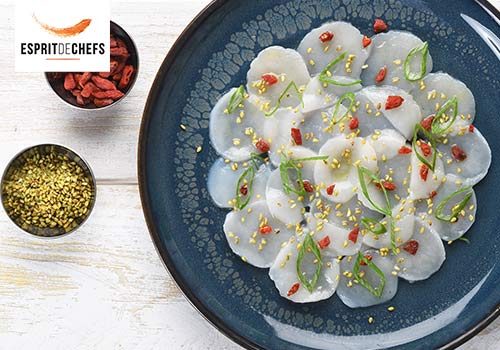 Recette : Carpaccio de St Jacques aux parfums d'extrême orient - EpiSaveurs
