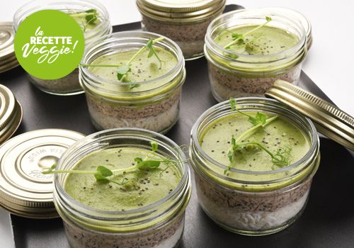 Recette : Royale de champignons et riz sauce pois cassés - EpiSaveurs