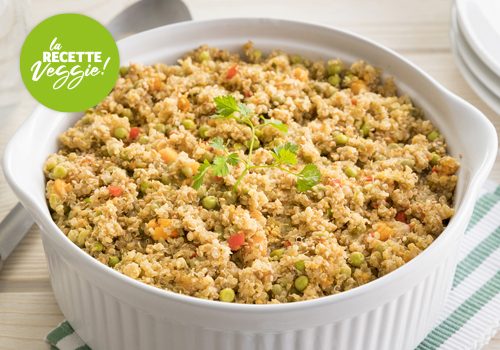 Recette : Pilaf de quinoa, patate douce et petits pois - EpiSaveurs