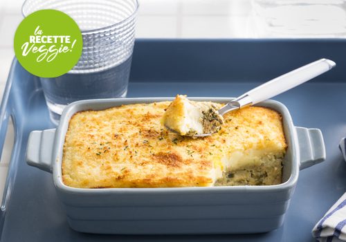 Recette : Tofu soyeux façon brandade parmentière gratinée, curry et coco - EpiSaveurs