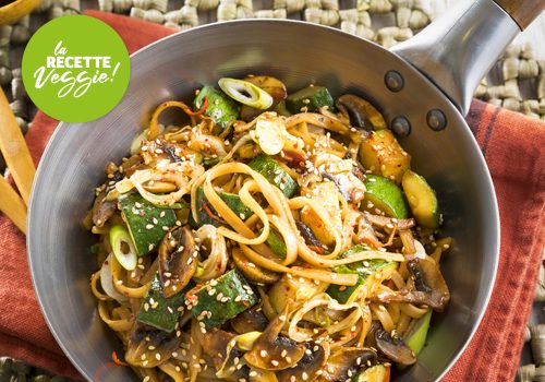Recette : Nouille Soba et courgettes « Kung Pao » - EpiSaveurs