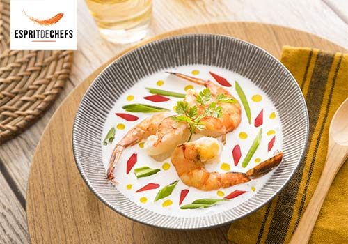 Recette : Nage de gambas au bouillon thai - EpiSaveurs