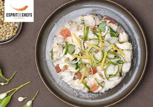 Recette : Ceviche de daurade aux agrumes et aux graines de coriandre citronnée - EpiSaveurs